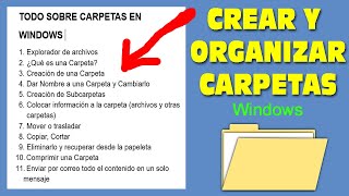 Como Crear Carpeta en Computacion Basica explicacion paso a paso Organiza archivos [upl. by Atalee]