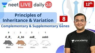 NEET Principles of Inheritance amp Variation  L8  Live Daily 20  Unacademy NEET  Pradeep Sir [upl. by Laehcimaj940]