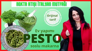 Ev yapımı pesto soslu makarnaİtalyan mutfağı [upl. by Jeremiah434]