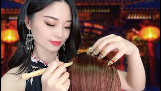 ASMR Chinese Acupoint Scalp Massage and Herbal Treatment [upl. by Anilra516]