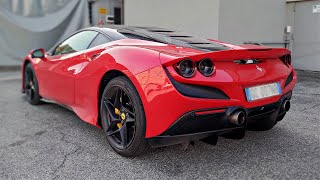 2021 Ferrari F8 Tributo with Tubi Style OPF Delete Exhaust Soundcheck  Start Up OnBoard Revs [upl. by Parhe]