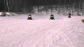 Arctic Cat F7 Sno Pro vs SkiDoo 800 [upl. by Eedak]