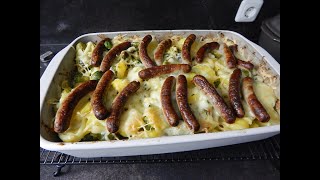 Rosenkohl Auflauf mit Nürnberger Bratwurst aus der Ofenhexe [upl. by Ihtak]