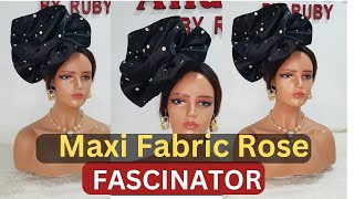 How to Make a Maxi Fabric Crinoline Rose Fascinator using Off Cut Fabric [upl. by Rancell]