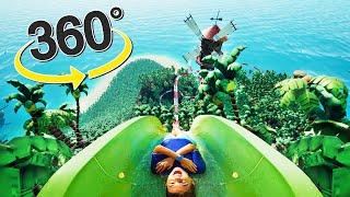 VR Virtual Reality 360° Waterslide in a Tropical Paradise [upl. by Aner44]