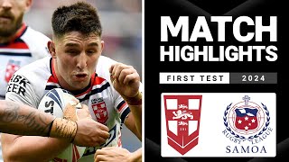 International Rugby League  England v Toa Samoa  Match Highlights  First Test [upl. by Arda]