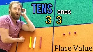 Place Value Tens and Ones 10s and 1s Mr Bs Brain  A Mini Lesson [upl. by Nylhsoj100]