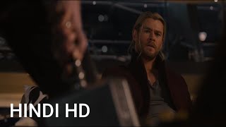 Avengers Age Of Ultron  Lifting Thors Hammer Scene In Hindi HD [upl. by Auqinihs]