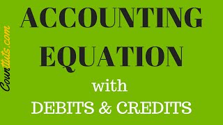 Accounting Equation  with Debits and Credits  Explained with Examples [upl. by Dygert]