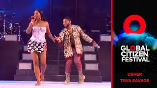 Usher Intros Somebodys Son with Tiwa Savage  Global Citizens Festival Accra [upl. by Neyuq]