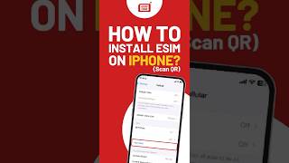 How to install eSIM on iPhones Scanning QR  eSIM ONE esimone howtosetup esim travelsim [upl. by Ahsenor]