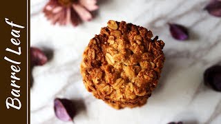 全素燕麥餅乾 Vegan Glutenfree Oatemeal Cookies 無蛋奶  無麵粉 只要6樣食材 [upl. by Yl]