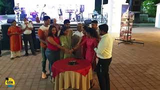 Saligao Parish Evening  Parish Priest Serenades Newly Wed Couples  Konkani Song [upl. by Aynotan]