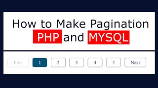 How to Make Pagination in PHP and MYSQL [upl. by Armando]