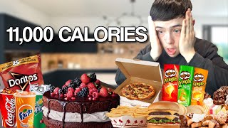 EXTREMELY UNHEALTHY 11000 CALORIE CHALLENGE [upl. by Enirolf417]