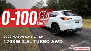 2022 Mazda CX5 GT SP 25 turbo 0100kmh amp engine sound [upl. by Kutzenco]