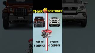 Thar 🆚 Fortuner ❓shorts viral tranding comparisonn [upl. by Changaris]