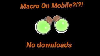 How To Macro On Mobile In Sols Rng [upl. by Eatnuhs614]