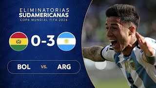 BOLIVIA vs ARGENTINA 03  RESUMEN  ELIMINATORIAS SUDAMERICANAS  FECHA 2 [upl. by Siblee946]