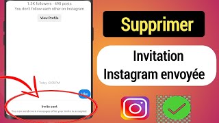 Comment supprimer une invitation envoyée sur Instagram  Supprimer le message dinvitation sur Insta [upl. by Emelita]