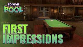 Could this be the BEST VR Pool game  ForeVR Pool First Impressions [upl. by Bolton]