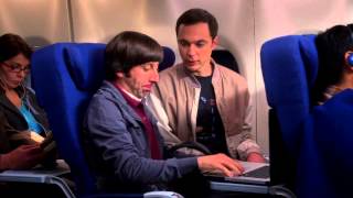 The Big Bang Theory  Sheldons and Howards first flight S07E17 HD [upl. by Edan]