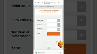 CAGR Explained Simple Steps to Calculate Growth Rate  Stock Market stockmarketviralshorts [upl. by Nooj209]