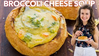 Easy BROCCOLI CHEESE SOUP Recipe  PANERA Broccoli cheddar soup copycat [upl. by Siuqaj]