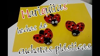 Mariquitas hechas con cucharas plásticas [upl. by Irabaj]