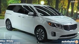 AllNew 2015 Kia Sedona Minivan Overview Video  New York Auto Show [upl. by Lantha]