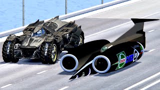 Thrust SSC Fastest Car In The World vs Batmobile  Drag Race 20 KM [upl. by Helen725]