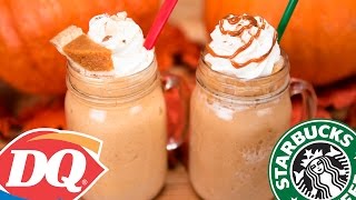 Homemade Starbucks Pumpkin Spice Frappuccino amp DQ Pumpkin Pie Blizzard [upl. by Adnawt]