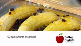 Healthy recipe  baked banana dessert video [upl. by Nett]