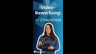 Bewerbungsvideo Checkliste shorts [upl. by Paget]