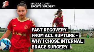 ACL InternalBrace sugery gets young player back playing faster [upl. by Otrebilif]