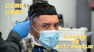 Uso Correcto de la Tijera de Entresacar Forma Sencilla Tutorial [upl. by Nieberg]