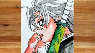 how to draw Sanemi Shinazugawa  Demon slayer Kimetsu no Yaiba Easy Drawing Step By Stepanimeboy [upl. by Hirsh114]