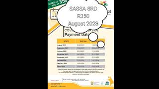 SASSA SRD R350 Grant August 2023 Payment Dates sassa [upl. by Crissie174]