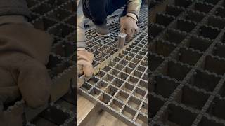 Building a Square Grid Wire Fence Satisfying Steel Fence Installation [upl. by Chobot711]