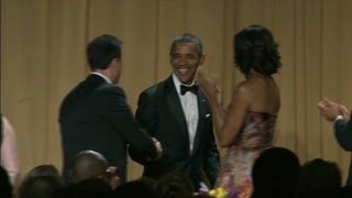 President Obama pretended to be on the toilet backstage [upl. by Haliak333]