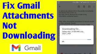 How To Fix Gmail attachments not downloading in the Gmail app [upl. by Lahsram]