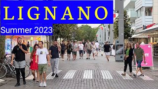 Lignano Sabbiadoro Italy  Summer 2023 Walking Tour [upl. by Enetsirhc]