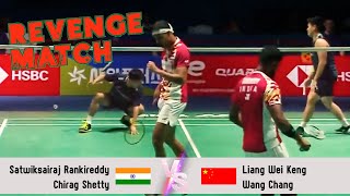 REVENGE MATCH  Satwiksairaj RankireddyChirag Shetty vs Liang Wei KengWang Chang [upl. by Ludba576]