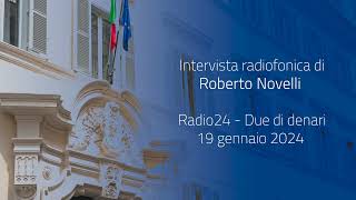 Intervista radiofonica di Roberto Novelli a Radio24 [upl. by Cornelius731]