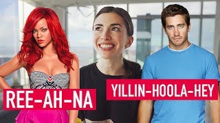 HOW TO PRONOUNCE CELEBRITY NAMES IN ENGLISH [upl. by Agee]