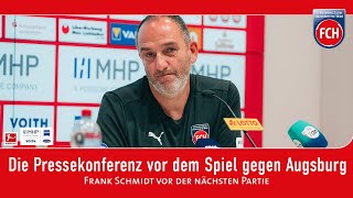 Die Pressekonferenz vor dem Spiel gegen den FC Augsburg [upl. by Latrina629]