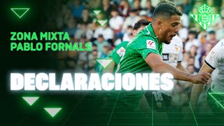 Declaraciones de Pablo Fornals tras el ValenciaRealBetis ⚽💚  Real BETIS Balompié [upl. by Berty]