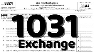 IRS Form 8824 Walkthrough LikeKind Exchanges  1031 Exchange [upl. by Lyndel82]