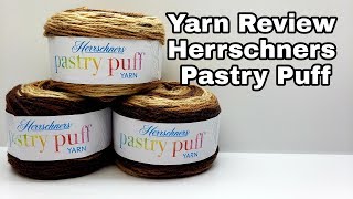 Yarn Review  Herrschners Pastry Puff Yarn  Bag O Day Crochet [upl. by Enilav]