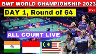 🔴Live  BWF World Championships 2023  Day 1 Round of 64  Malaysia India Indonesia [upl. by Philemol]